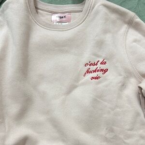 Chloé Cafe (Prague) c’est la f*cking vie princess pink sweatshirt